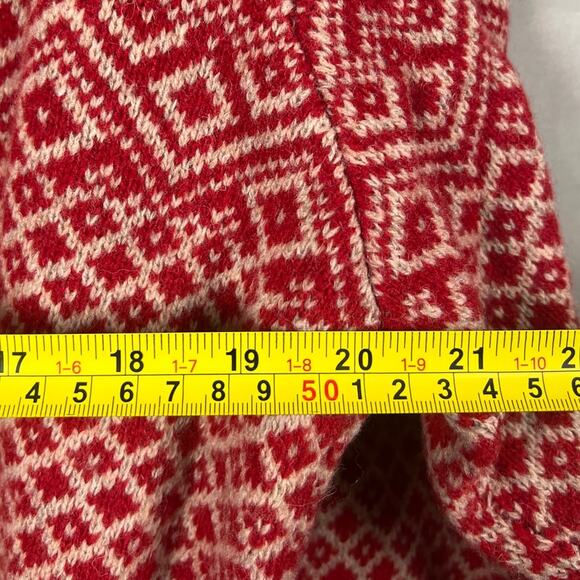 LL Bean Sweater Mens XL Reg Fair Isle Nordic 100% Lambswool Quarter Zip - Picture 5 of 6